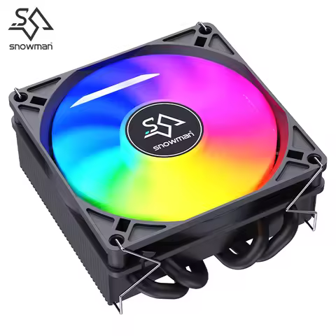 SNOWMAN MC45-4 ITX CPU Cooler Air 4 heat pipes cooling PC heat sink ARGB Fans PWM Intel LGA1851 1700