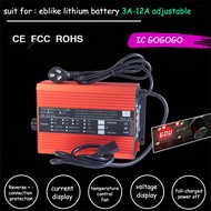 72V 60V 67.2V 84V Li-ion LiPo 48V Lifepo4 Lithium Battery Charger Curren Adjust 2A 5A 10A 12A Fast C