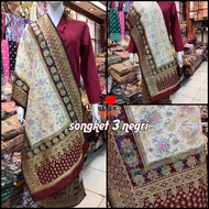 SONGKET PALEMBANG 3 NEGERI 03 LIMAR GRADE A TENUN ORI NEGRI