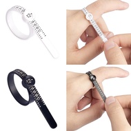 DUERE Reusable Black White UK/US/EU Size Ring Measurer Ring Ruler Finger Size Tester Finger Gauge Finger Size Coil Ring Sizer Measurement Belt