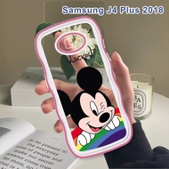 (Wave Case) For Samsung Galaxy J4 J6 Plus 2018 J7 Prime J7 Pro 2017 J2 Pro 2018 J2 Prime Casing Cartoon Mickey Minnie Mouse Cover Shockproof Silicone Phone Softcase