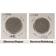 Vintage 1995 Coin Collectible - 50 Sen Coin [Collectible Numismatics]