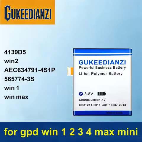 Tablet Battery Long-Lasting Performance 565774-3S WIN2 4139D5 4400-20000mAh For Gpd Win 1 2 3 4 Max 