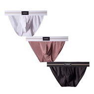 ORLVS Men Underwear Modal Solid color Briefs U Convex Low Waist Breathable Quick dry Bikini Underpan