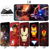 Samsung Galaxy Note 10 9 8 S9 S10 Plus + Soft Silicone Phone Case Iron Man Black TPU Cover