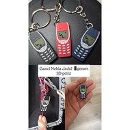 HP GANTUNGAN Keychain old school nokiahp/ Playing snake with Nokia 3310: unique key chain for a cool