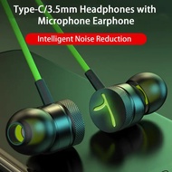 Wired Earphone Subwoofer No Latency 9D Stereo Surround HiFi Sound Type C/3 5mm In ear Wired Headphon