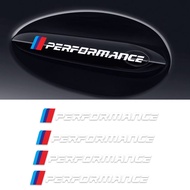 4Pcs 14x1.7cm For BMW M Performance Car Door Handle Stickers Vinyl Decals Car Accessories