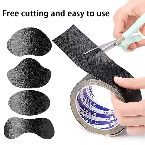 1 Roll Leather Patche Sneaker Heel Protectors Leather Insole Patches Self-Adhesive Patches Heel Repa