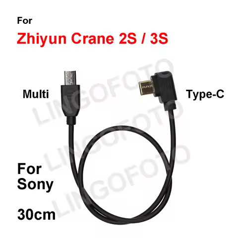 Type-C to Multi (Sony) for Zhiyun Crane 2S / 3S Stabilizer Camera Control Cable 30cm for A7S2 A7S3 A