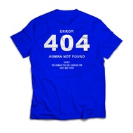 Error 404 Human Not Found Graphic Print Adult T-Shirt