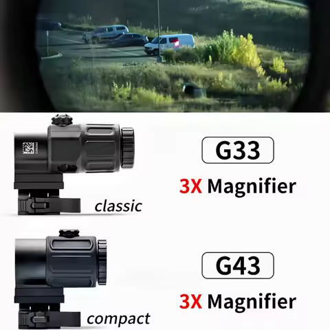 Tactical G33 G43 G45 Sight Fixed 3X 5X Magnifier Scope with Quick Disassembly and Flipping for Airso