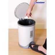 keyway Foot Pedal Trash Can 8 Liters And 11 White And Gray No. MT5230/MT5231