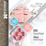 WINDSIR Spring Macaron Bedsheet 100% Cotton (FITTED SET)