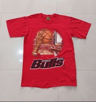 美國製 Nutmeg Mills x NBA Chicago Bulls 芝加哥公牛 Jordan 喬丹 古著 短tee 上衣 T恤