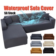 (SG Fast Delivery) Upgrade Waterproof Sofa cover 1/2/3/4 seater L Shape Sofa Cover Universal Sofa Cover Protector Slipcover Waterproof Pillowcase