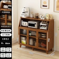 客廳整理收納中式餐邊櫃 茶水櫃 置物架 辦公室茶葉收納儲物櫃 桌邊櫃（平行進口）（快遞送貨上門）