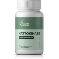 Nattokinase 4000 FU Per Capsule –, Vegan, Fermented Soybean Supplement – 100 Capsules, Gluten-Free, 