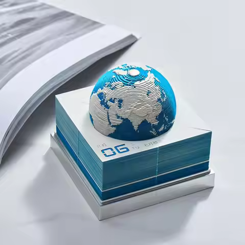 3D Memo Pad Calendar 2025 Tear Away Calendar Desk Calendar 3D Earth Time Piece Calendar Sticky Notes