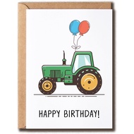 Tractor Birthday Card - Happy Birthday Card - Cute Birthday Card For Kid - Card For Son - Funny Birt
