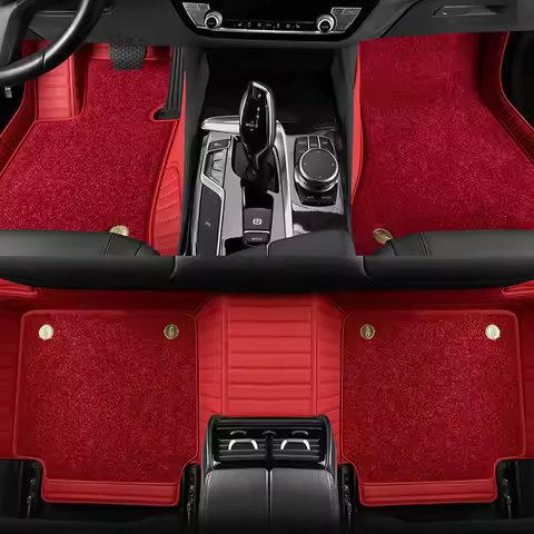 Custom Stripe Leather Car Mat for Jaguar All Models XF XJ 6/8/12 XK Xkr X-type Xfr F-Type Automobile