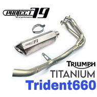 PROJECT79 Exhaust Triumph Trident660 Full System Manifold Motor Muffler PROJECT 79 QPM06TT Trident