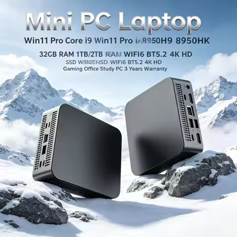 Compact Laptop PC Win11 Pro Core i9-8950HK 32GB RAM 1TB/2TB SSD WiFi6 BT5.2 4K HD Gaming Office Lear