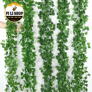 Combo of 5 Artificial Decorative Vines Made of Plastic and Silk Fabric 2m1, Decorative Fake Leaf Vin