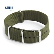 Watch Strap Band Military Army Nylon Canvas Divers G10 Mens Colour:Army Green Width:18mm