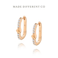 [Made Different Co] Gold Aimee Love Hoops