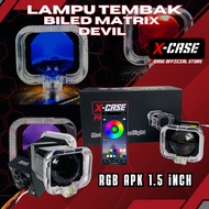 HP X-Case Biled Matrix X1+ Shroud 1.5 Inch RGB ConeDEVIL 40 Watt Universal Motorcycle Xcasehp DD 174