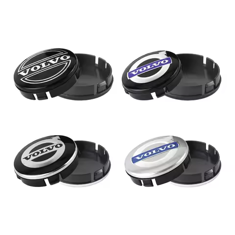 4pcs 64MM Car Wheel Center Cover Hub Caps Badge Auto Accessories For Volvo Rdesign T6 AWD C30 C70 XC
