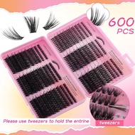 600 Clusters D-curved Single Cluster False Eyelashes Tools Eyelashes Extensions Diy Segmented W0d4