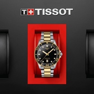 TISSOT T120.410.22.051.00 T1204102205100 Men's Watch SEASTAR 1000 Quartz 40mm SS Bracelet Black Gold Two-Tone *Original