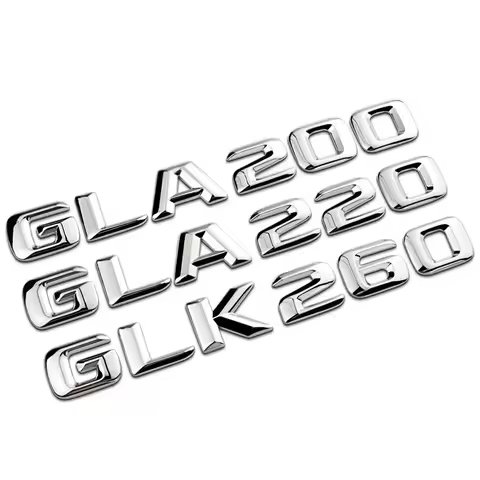 3D ABS Car Trunk Badge Letters Sticker Emblem GLK GLA 200 220 250 260 300 350 Logo For Mercedes Benz