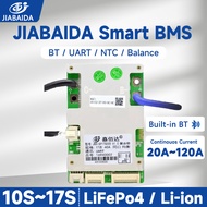 JIABAIDA BMS 16S 48V LiFePo4 Li-ion 10S 13S 14S 17S 20A 40A 50A 60A 80A 120A Smart BMS Bluetooth