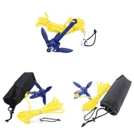 Foldable Aluminum Anchor Kit With Rope For Canoe Kayak Small Boat