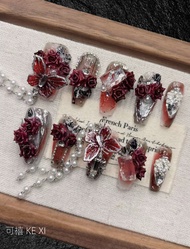 Pain Nails Wearable Red Concept Design Nails