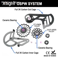 ►❦☇Xlight OSPW Oversize Ceramic Pulley System Carbon Cage 17T Roadbike RD Rear Derailleur Shimano 105 Ultegra Dura ace S