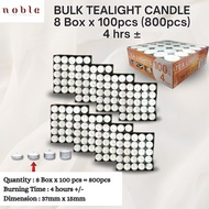 Tealight Candle White 50pcs/100pcs x 16pack /Lilin/ Tea Light/ Bulk Purchase (2hours4 hours6 hours8 