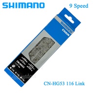Shimano 9 Speed Bicycle chain HG53 MTB/ Road bike chain 116 links with Quick Links Bicycle accessori