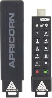 Apricorn 128GB Aegis Secure Key 3 NXC 256-Bit Hardware-Encrypted USB 3.2 Type C Flash Drive, FIPS 14