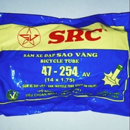Yellow star bicycle inner tube (14x1.50/1.75)