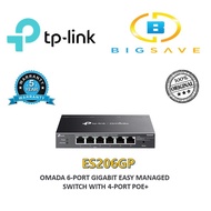 TP-LINK ES206GP OMADA 6-PORT GIGABIT EASY MANAGED  SWITCH WITH 4-PORT POE+