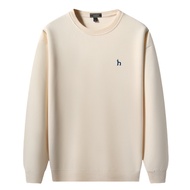 Hazzys Haggis Men's Solid Color Loose Pullover High-quality Crew Neck Sweater