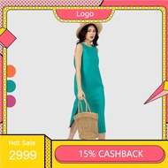 Xxx LAHSTORE linen dress with bow back (Blue)