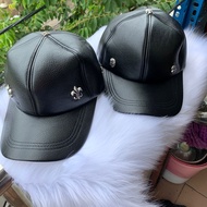 Chrome Hearts leather baseball cap