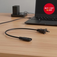 US 1.5M 2-pin IEC320 C7 Power Extension Cable for Dell Laptop Charger