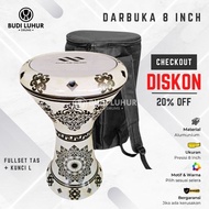 Cheapest Darbuka 8 Inch Fullset White Silver Bag Darbuka 8 Inch Premium Cast Aluminum GMP