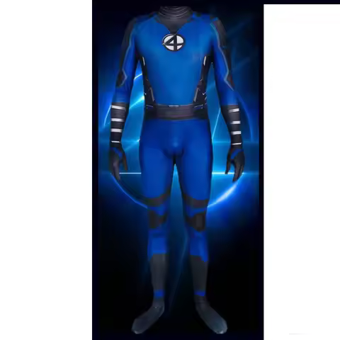 Mister Fantastic 4 Cosplay Costume Fantastic Four Superhero Suit Halloween Bodysuit Adults Kids Zent